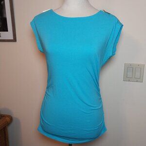 MICHAEL KORS SIZE S RUCHED SIDE TOP
